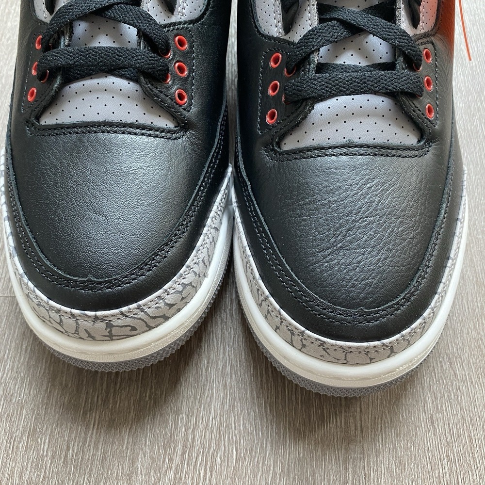 New Air Jordan 3 Retro BLACK CEMENT 2024 Men's Sz 10.5 - DN3707 010 Original Box - Picture 3 of 7